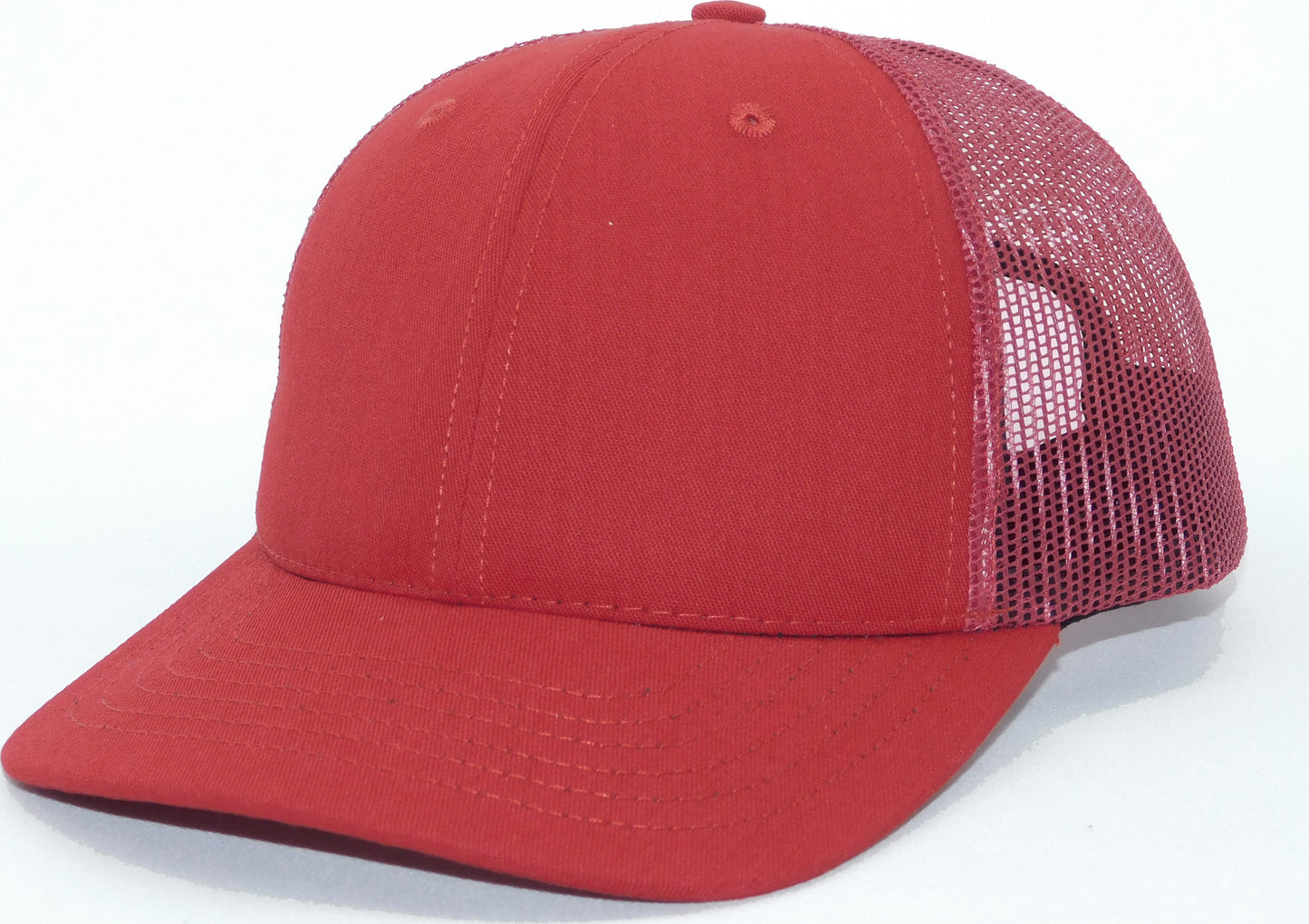 red mesh trucker hat