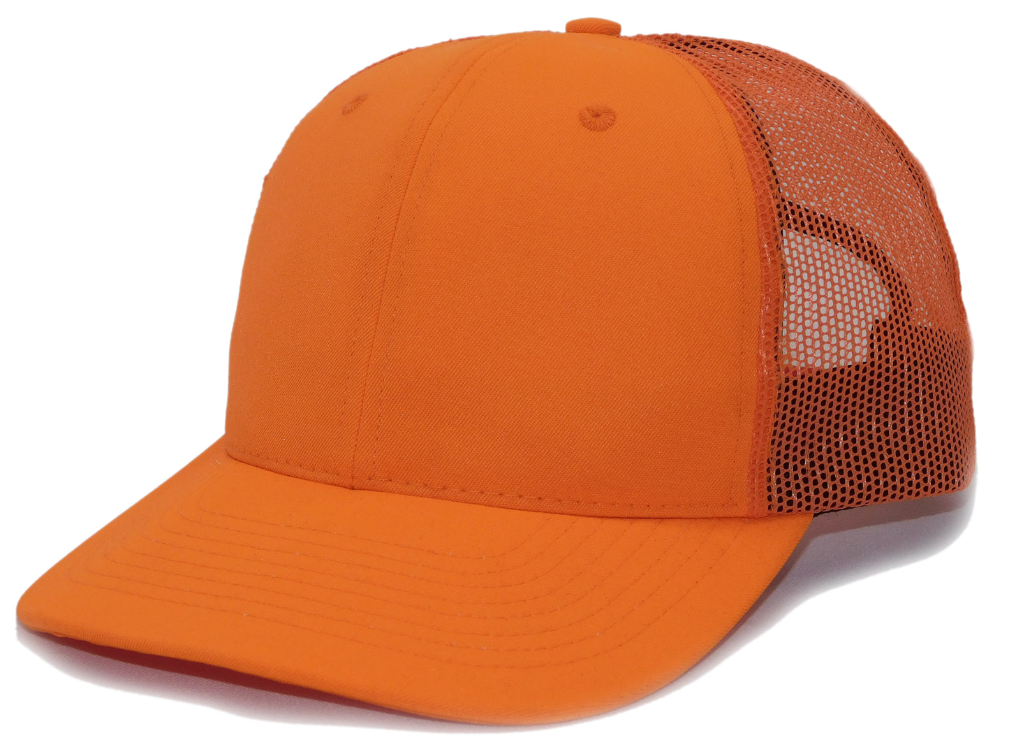 orange mesh trucker hat