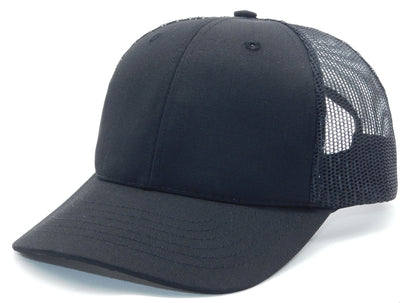 black mesh trucker hat