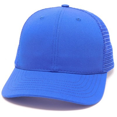 blue trucker hat