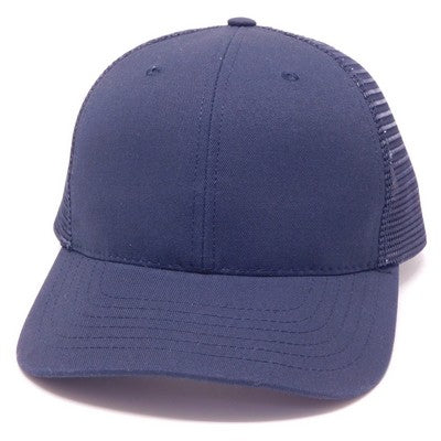 blue trucker hat