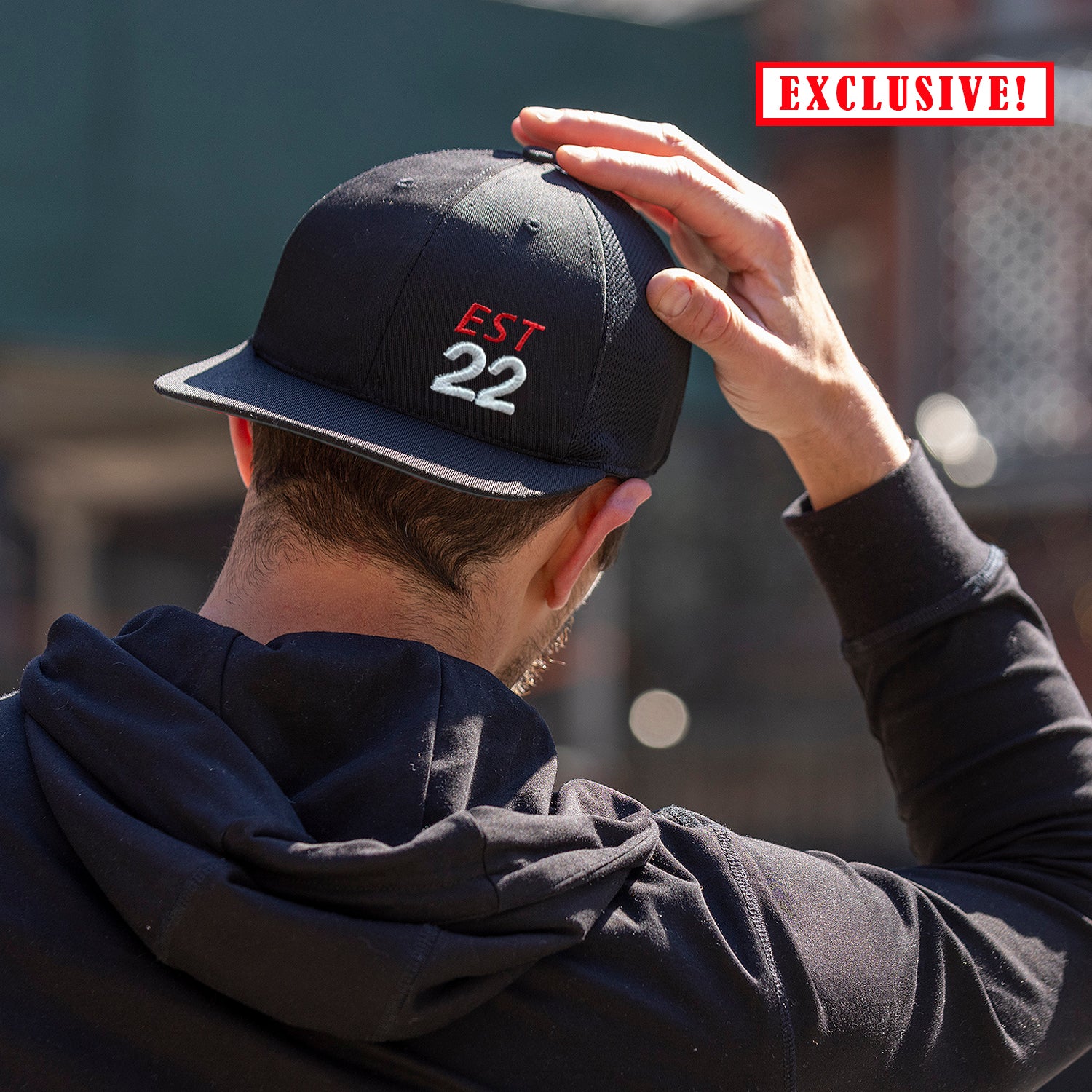 Wearing A Backwards Cap Style Upside Down Chicago Hat Casual: Black