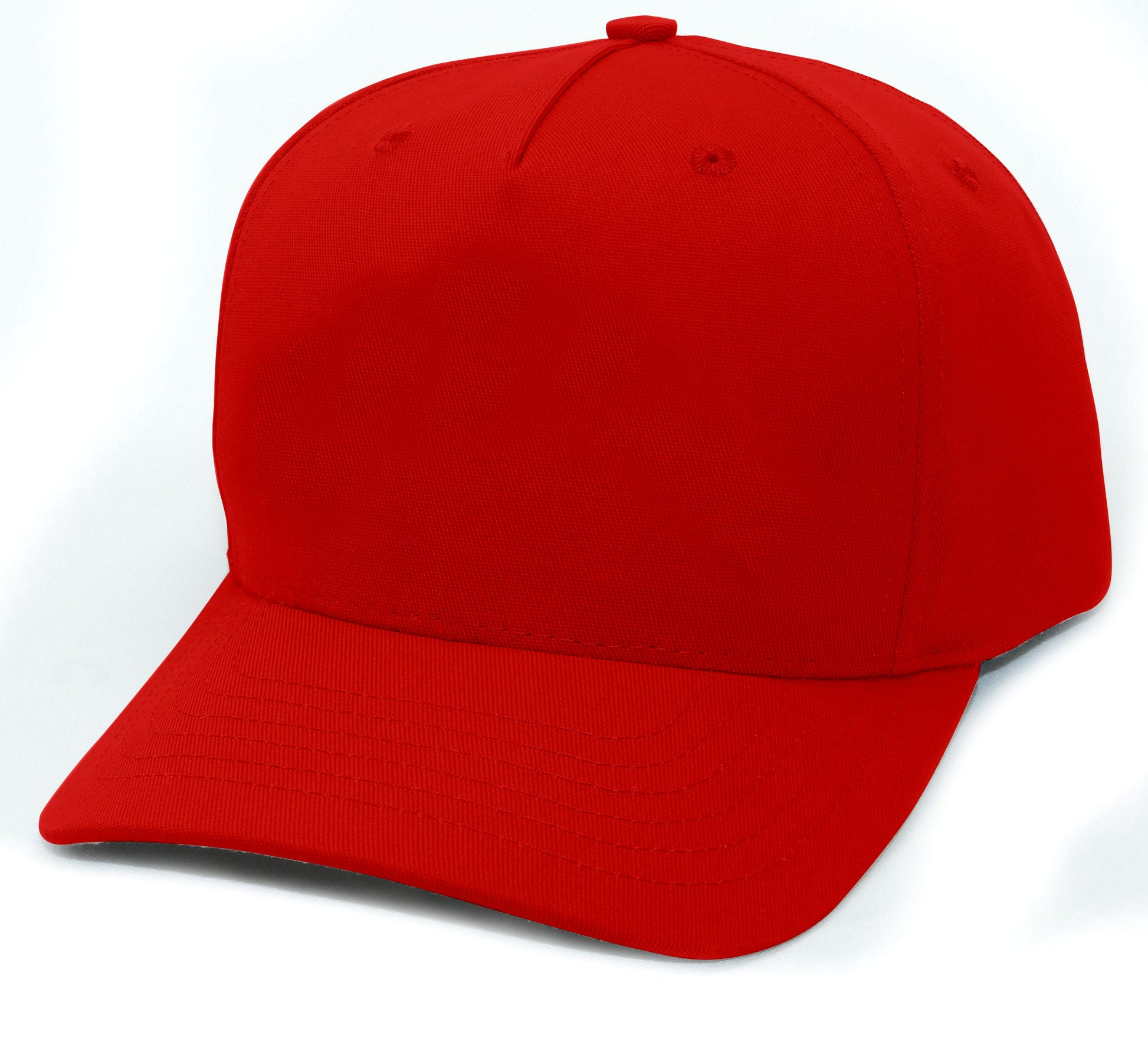red 5-panel hat